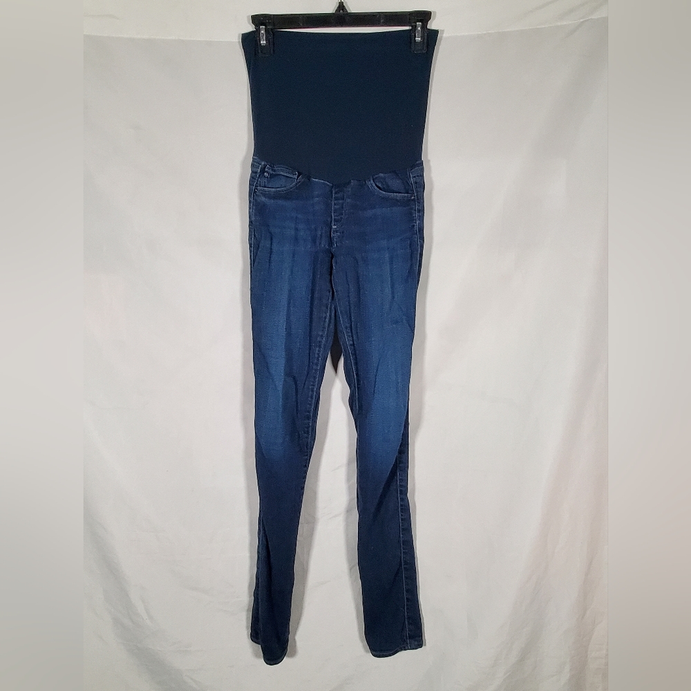 ADRIANO GOLDSCHMIED COLLECTION BLUE DENIM MATERNITY SKINNY JEANS STRETCH